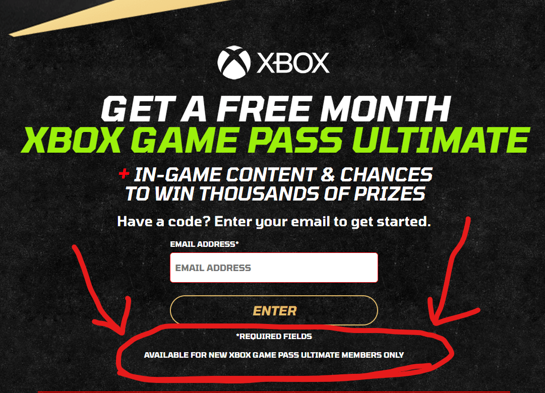 Microsoft game pass code sales redeem