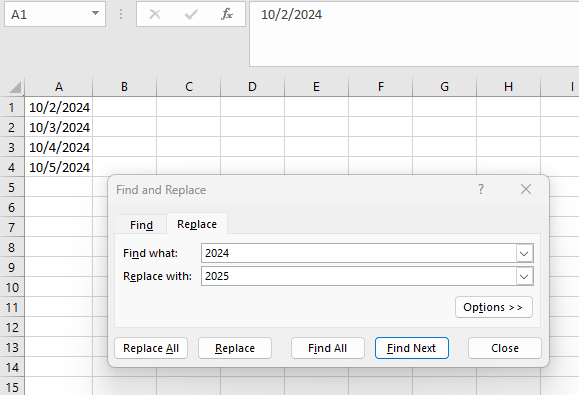 how to change year date by using /2024 to /2025 - Microsoft Community