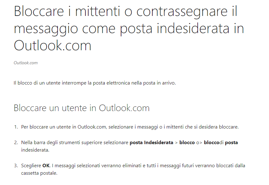 Ricevo Email Di SPAM / Phishing - Microsoft Community