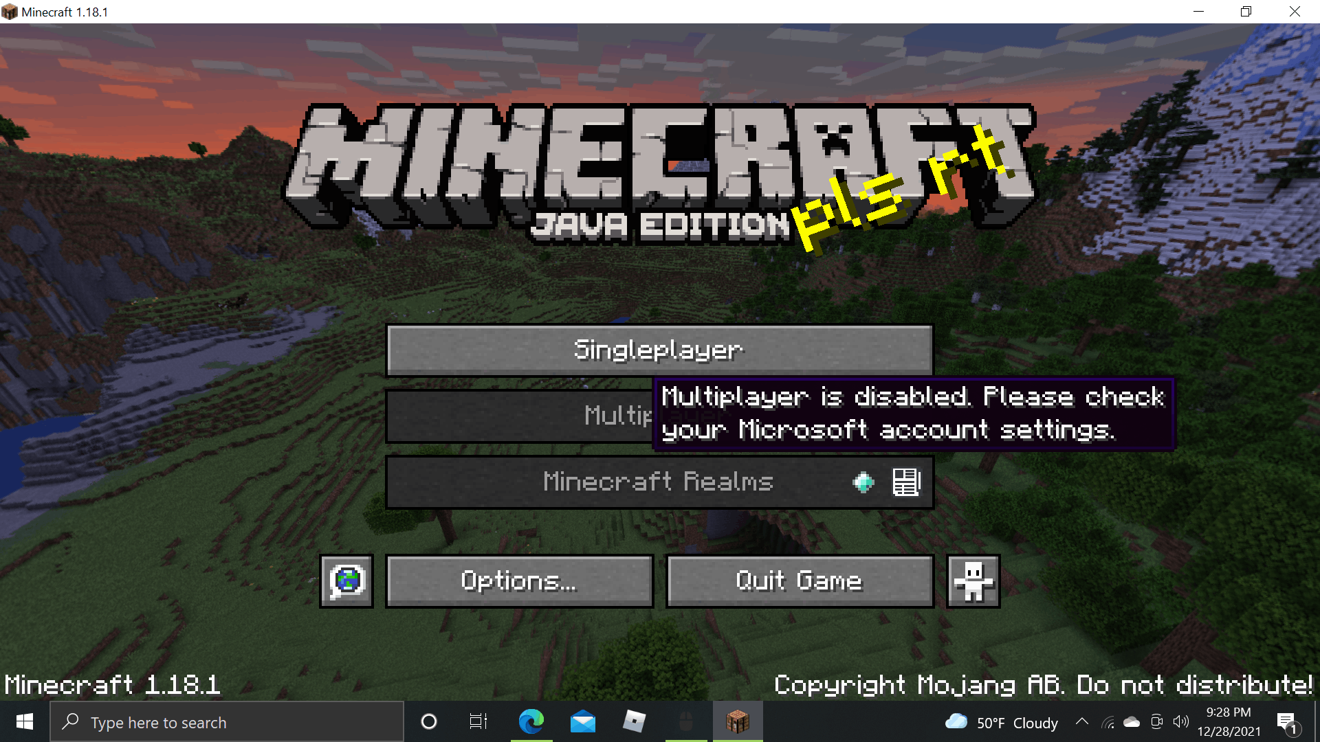 Minecraft multiplayer greyed out - Java Edition Support - Support