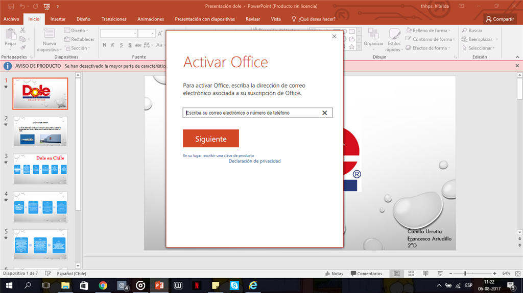 Office 2016 | Producto sin licencia - Microsoft Community