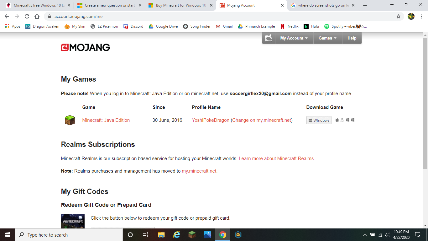 can you buy minecraft java with a microsoft gift card