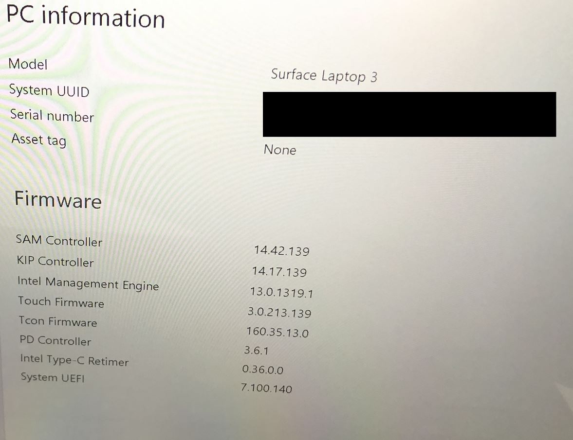 Surface Laptop 3 - No TPM Settings In EUFI - Microsoft Community