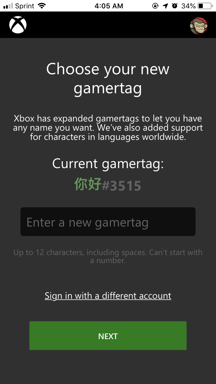 the game xbox gamertag