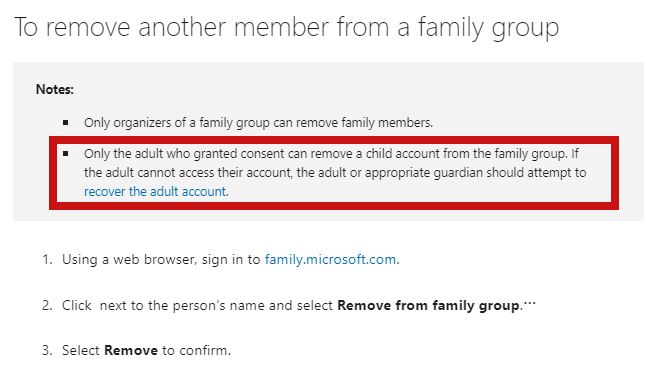 Cannot Leave A Family Group, Or Remove Members, I Am The Only ...