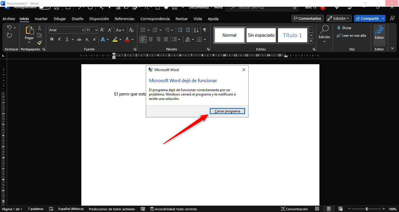 Word se cierra al usar el corrector ortografico... - Microsoft Community