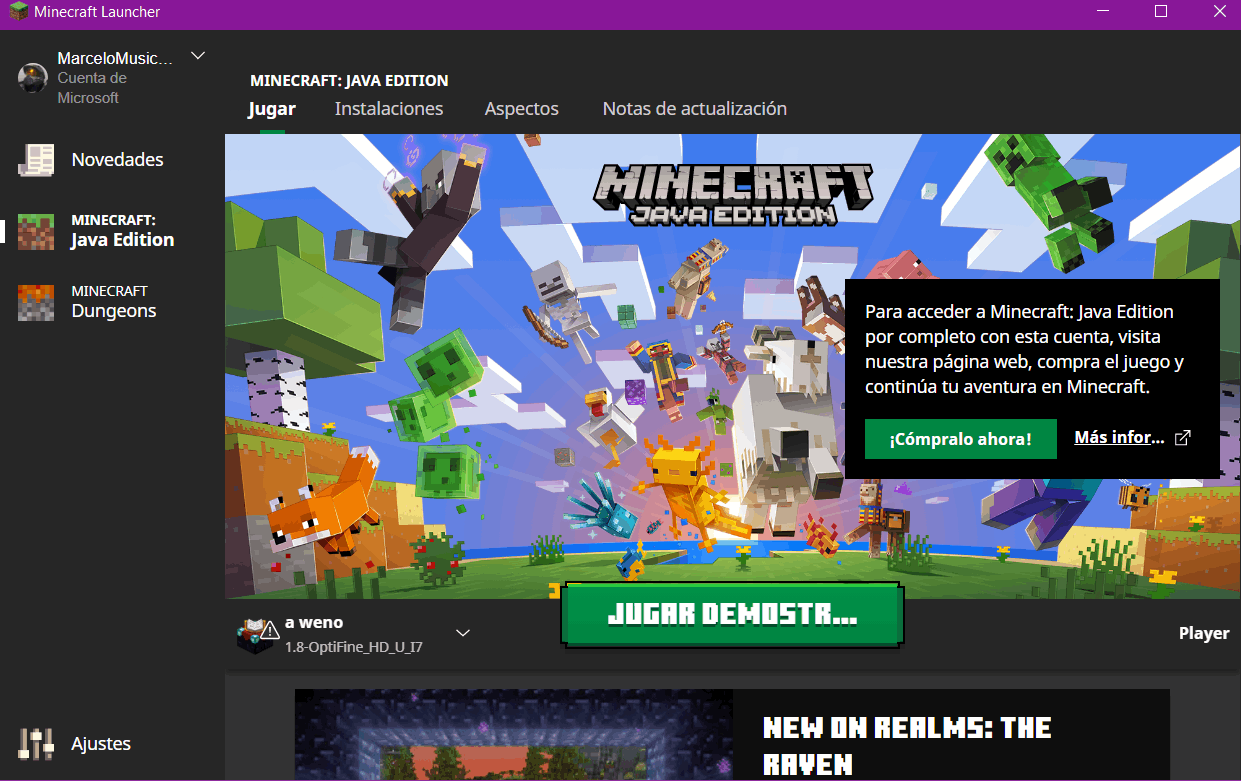 Migrei a conta do Minecraft mas agora aparece para comprar de novo. O -  Microsoft Community