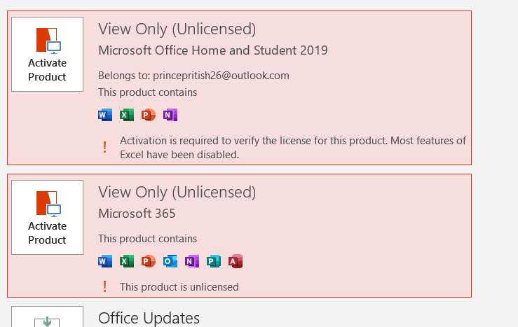 I can't activate my Microsoft Office Home and Student 2019 - Microsoft  Community