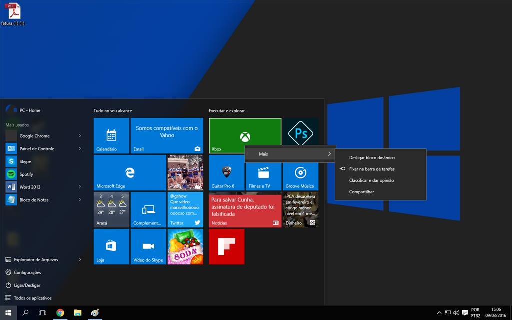 Menu Iniciar   Windows 10   Microsoft Community