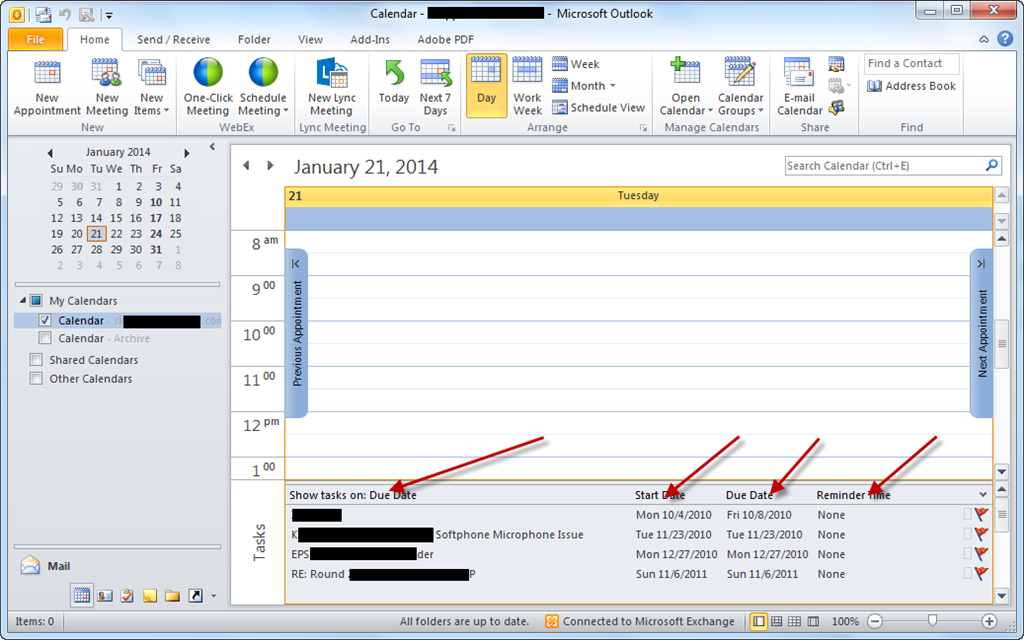 Outlook 2010 Daily Task List (Tasks on Calendar). Microsoft Community