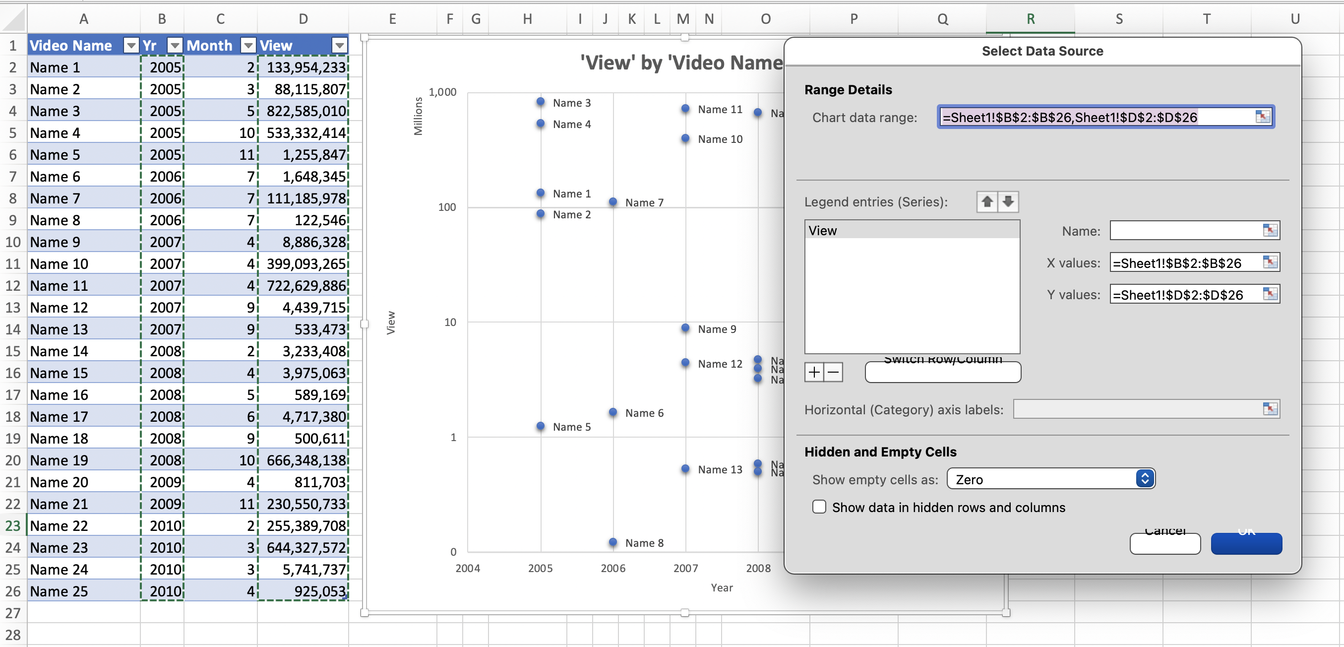 Using Scatter Graphs In Excel Microsoft Community