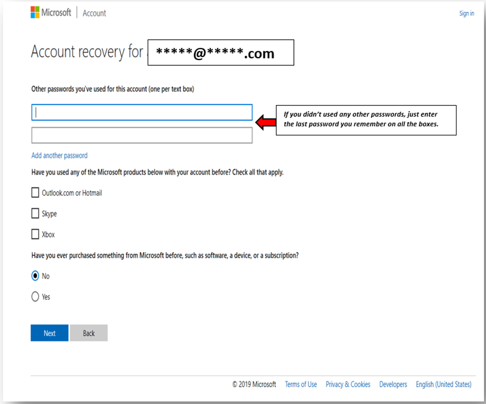 Recover Your Microsoft Account Using The Online Validation Microsoft 9715