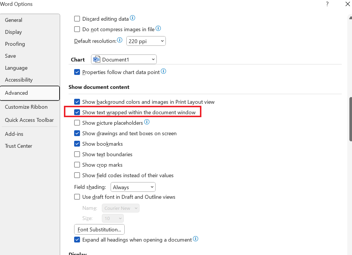 Where is Word's wrap-to-window setting now? - Microsoft Community