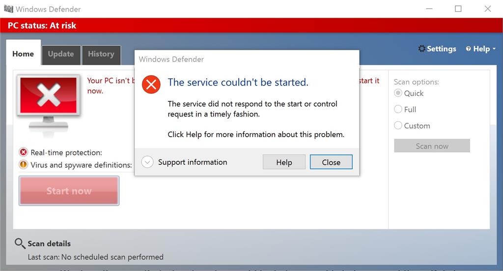 Windows Defender Won T Open