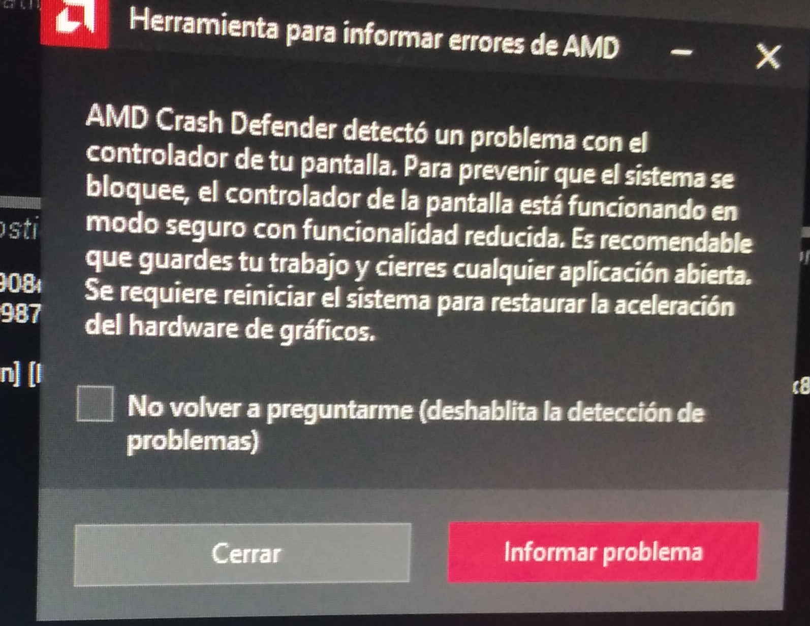 Amd shops crash