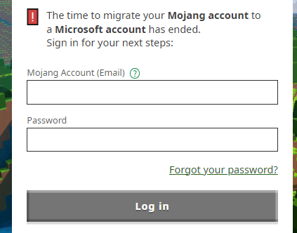 Postmigration issues - Can't log in with my Mojang account email