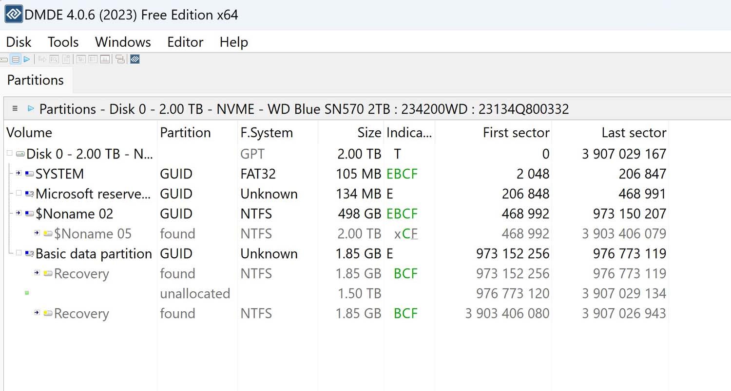 Replacing the system SSD with a larger one on Windows 11 doesn't