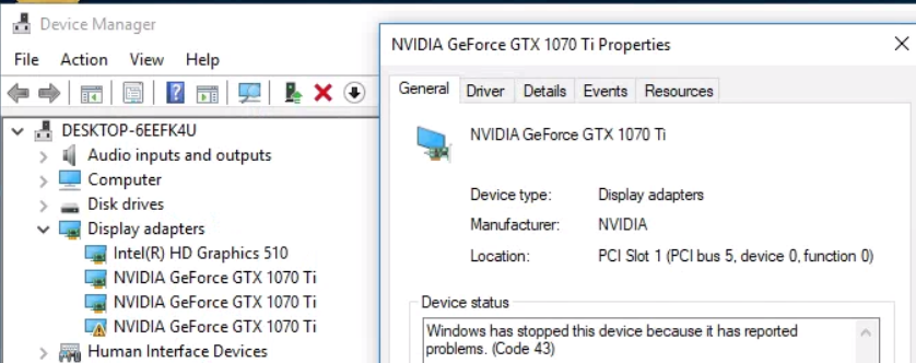 Please help with Windows 10 driver Nvidia issues thank you