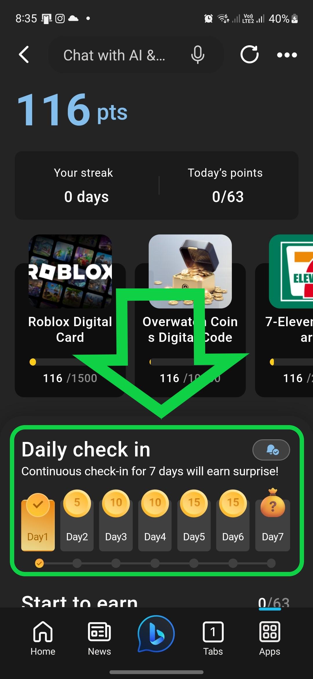 How to Get Check-In Rewards Daily