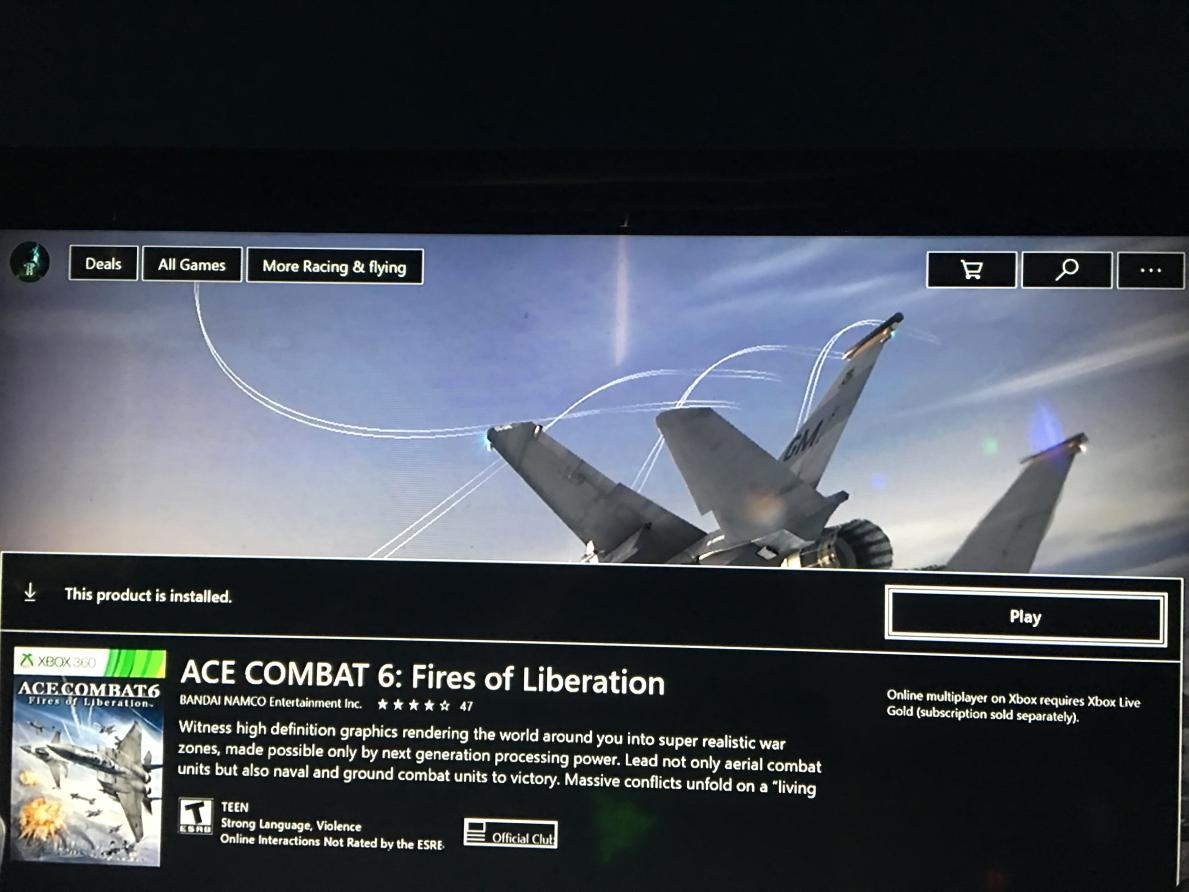 Can T Access Ace Combat 6 Microsoft Community