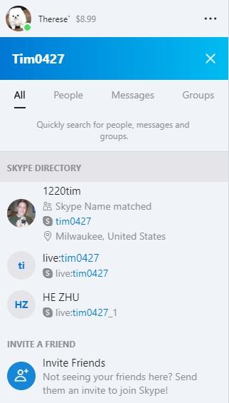 Can someone see if you search them on skype?