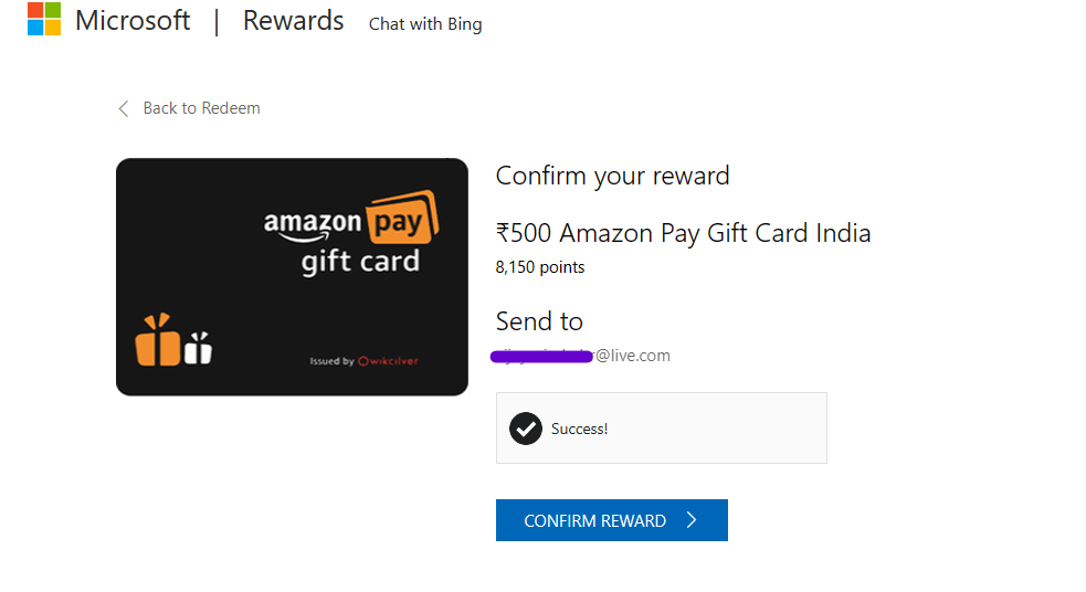 Microsoft rewards on sale points redeem