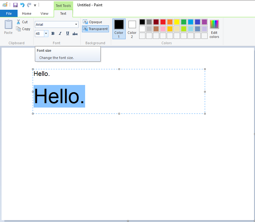 Paint and adding text. - Microsoft Community