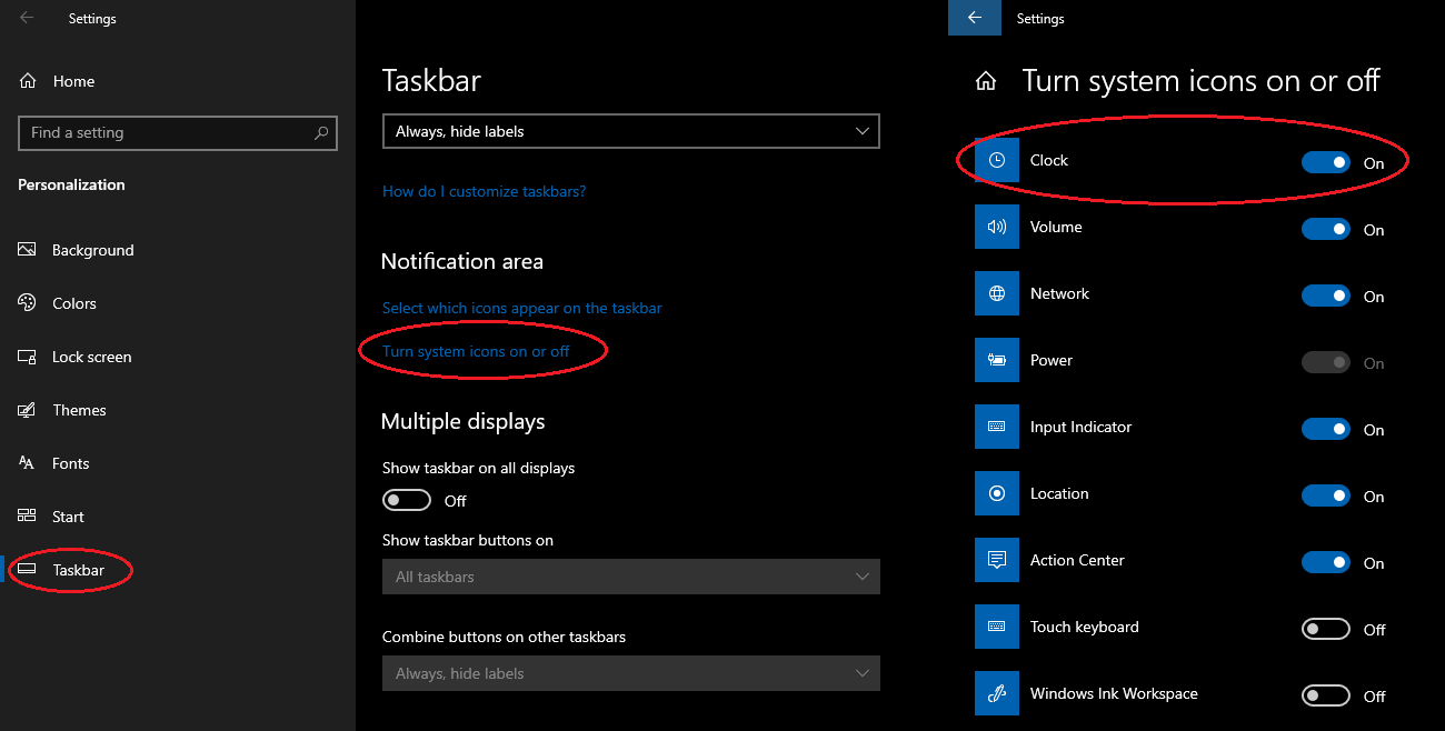 Clock and date on taskbar - Microsoft Community