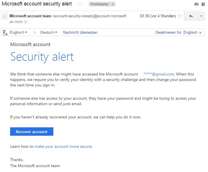 Can I trust email from the Microsoft account team? - Microsoft Support