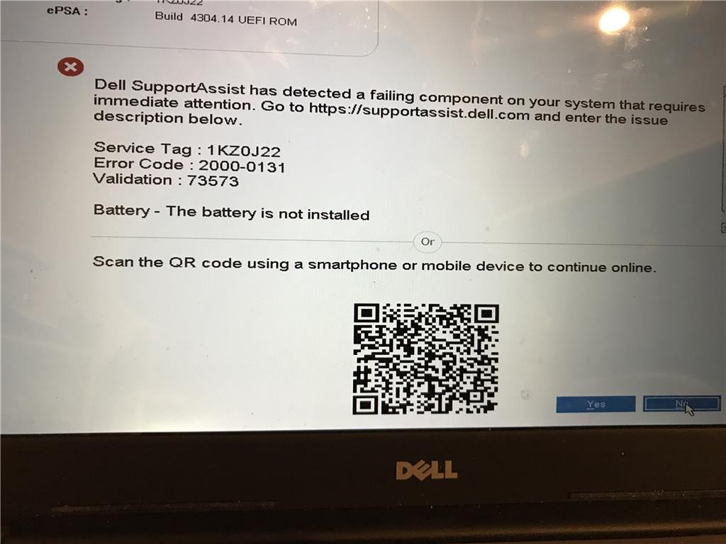 Dell Error Code 2000 0131 Battery Not Installed Peatix