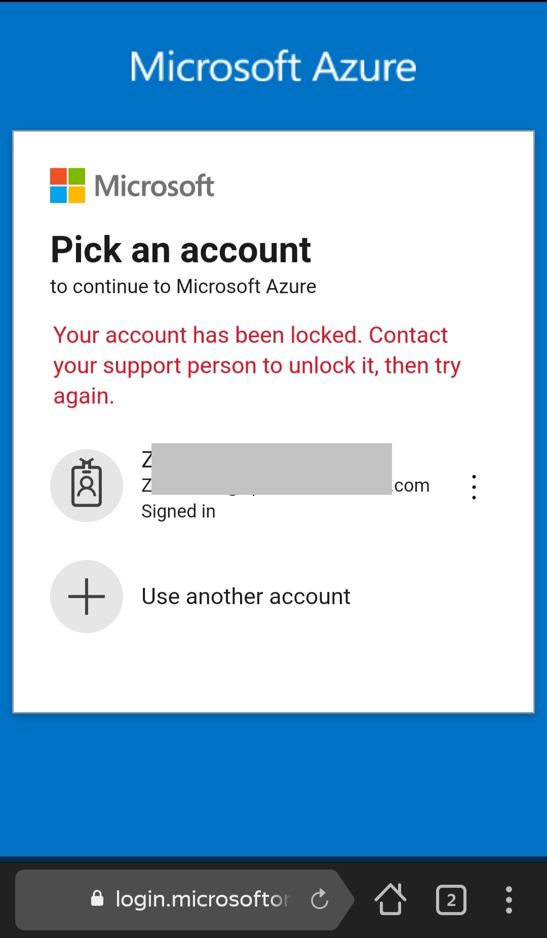 Your Account Has Been Locked. Contact Your Support Person To Unlock ...