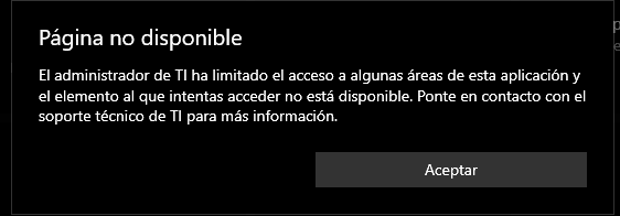 El Administrador De TI Ha Limitado El Acceso A Algunas áreas De Esta ...