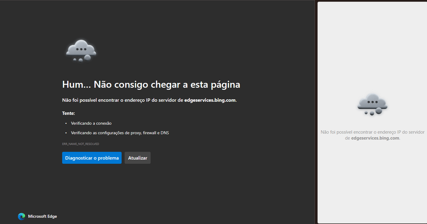 I can&rsquo;t access Bing.com sites or any Bing services. (Could not 