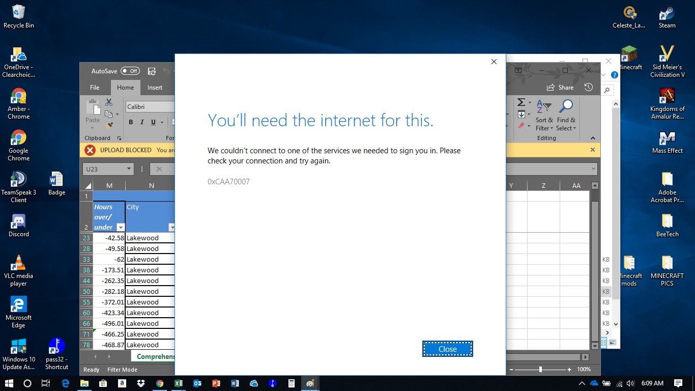 you'll need internet for this 0xcaa70007 - Microsoft Community