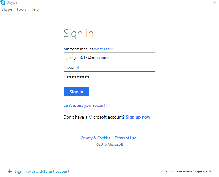 Skype使用微软账户无法登录 Microsoft Community