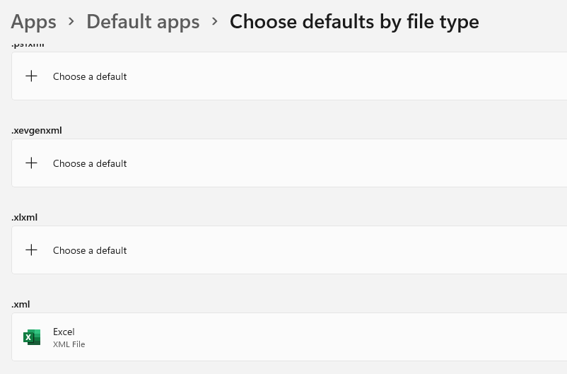 Always use this app to open .xml files not working - Windows 11 ...