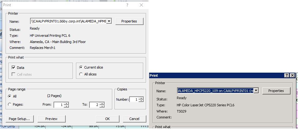 Windows 10 Printer Names - now with directory first so can't tell ...