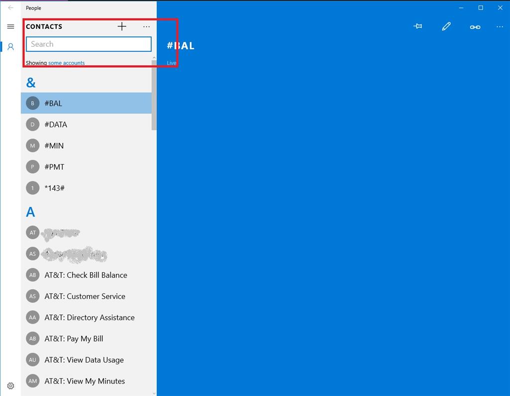 Contacts hidden in People for Windows 10 - Microsoft Community