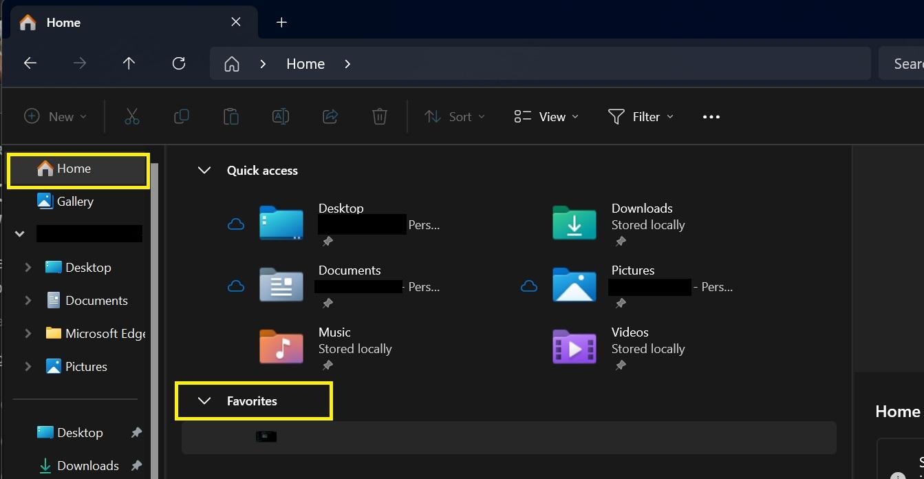 Adding to favorites in file explorer - Windows 11 - Microsoft 