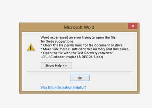 Error Messages Opening Word And Excel - Microsoft Community