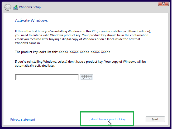 Windows 10 installation Re: asking for product key during installation - Microsoft Community