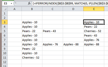 Formula or VBA Function to List Unique values from a range of three ...