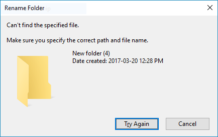 File Explorer Unable To Rename Folders After Installing Updates ...