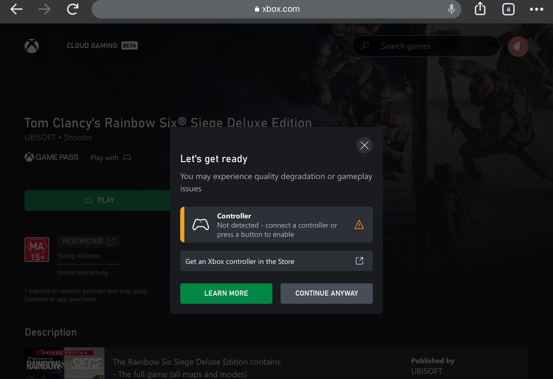 Cloud gaming Xbox error - Microsoft Community