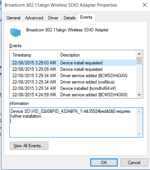 Broadcom 80211 Abgn Wireless SDIO Adapter Update