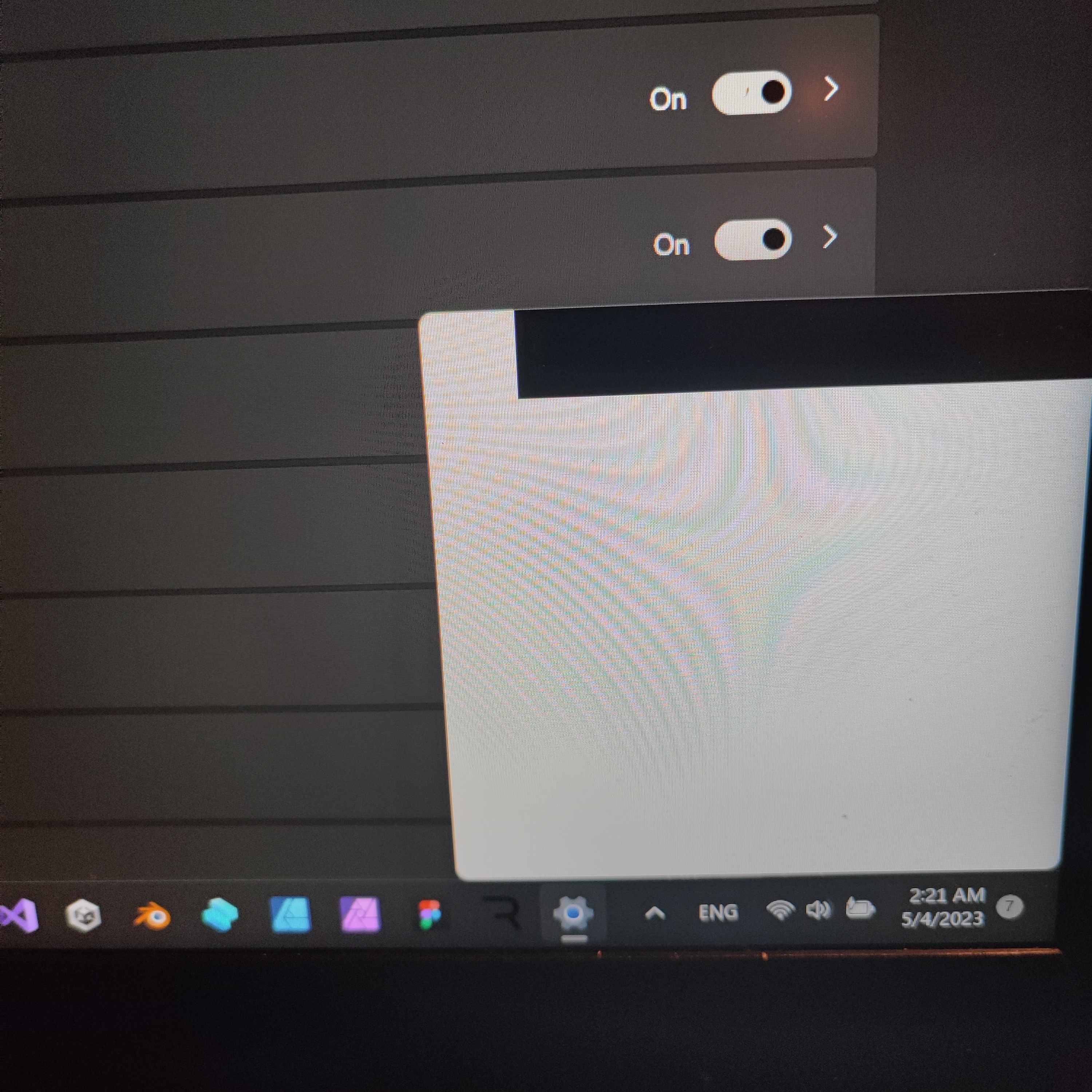 Windows 11 random black box in middle of the screen that will tab out -  Microsoft Community