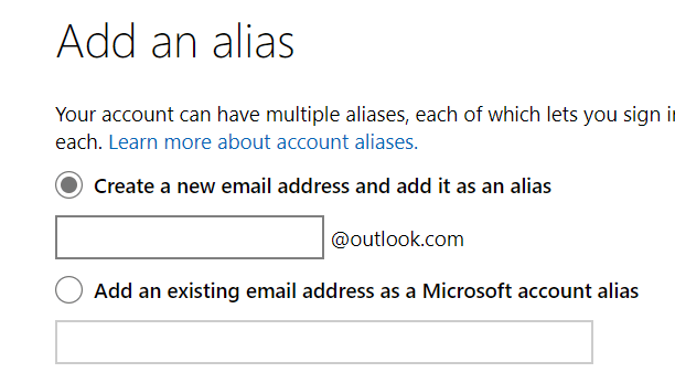 Unable To Add Existing Microsoft Email Account As Alias While Not ...