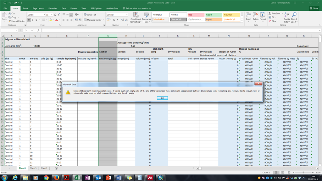 Casnnot Insert Columns In Excel 2016 Microsoft Community 6836