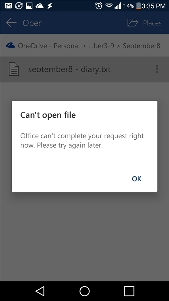 Word for Android won't open text file. - Microsoft Community