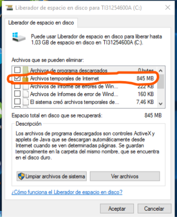 Windows 10 Eliminacion De Archivos Temporales De Internet Microsoft Community